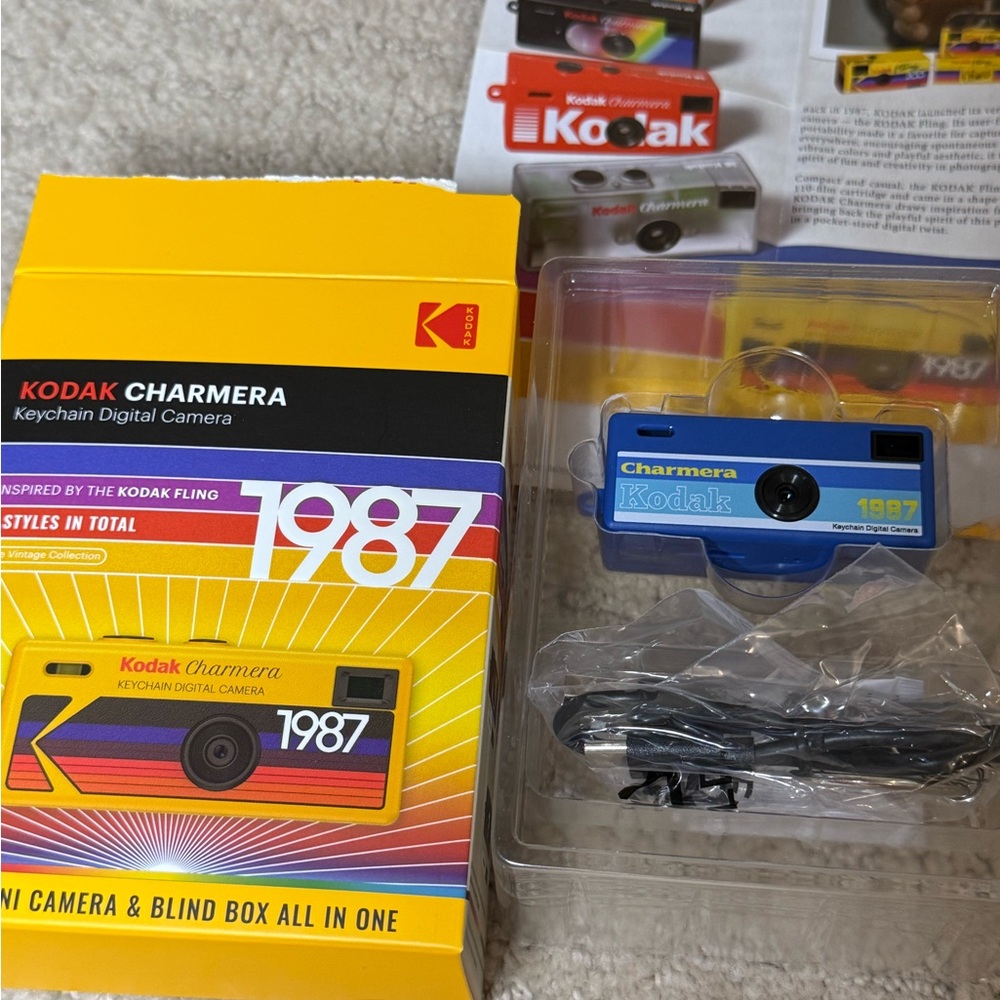 Kodak Charmera 1987 Blue Keychain Camera